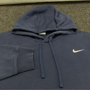 Nike Mini Swoosh Embroidered Essential Hoodie Size 3XL Navy Blue